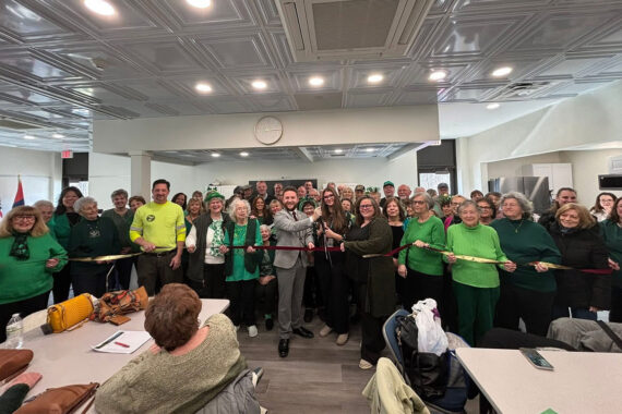 Supervisor-Cavaccini-with-Town-Staff-at-Senior-Center-Grand-Reopening