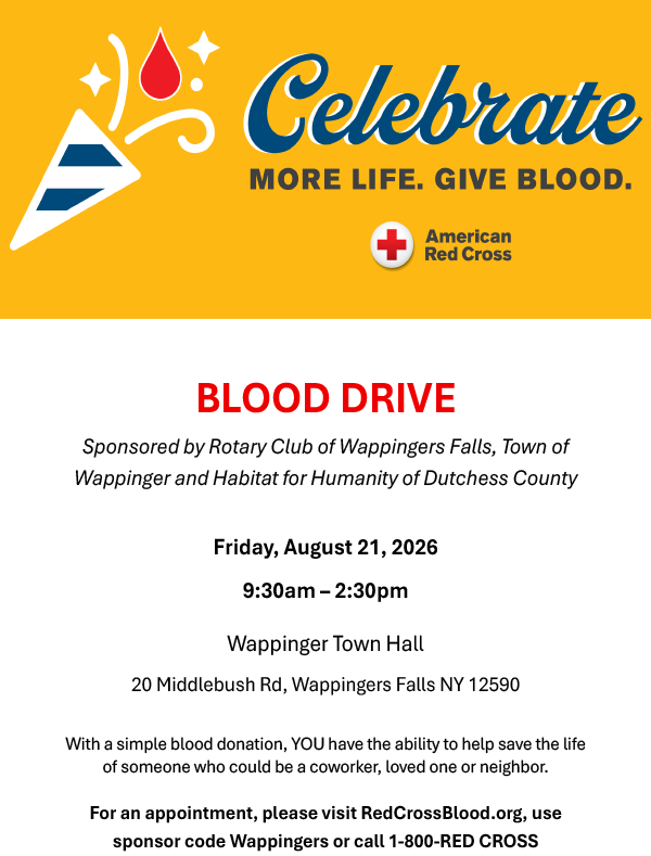 American Red Cross Blood Drive Flyer - 8-31-26