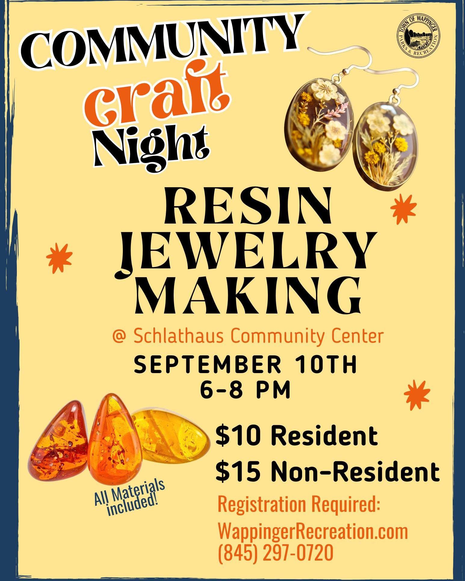 Community Craft - Resin Jewelry
